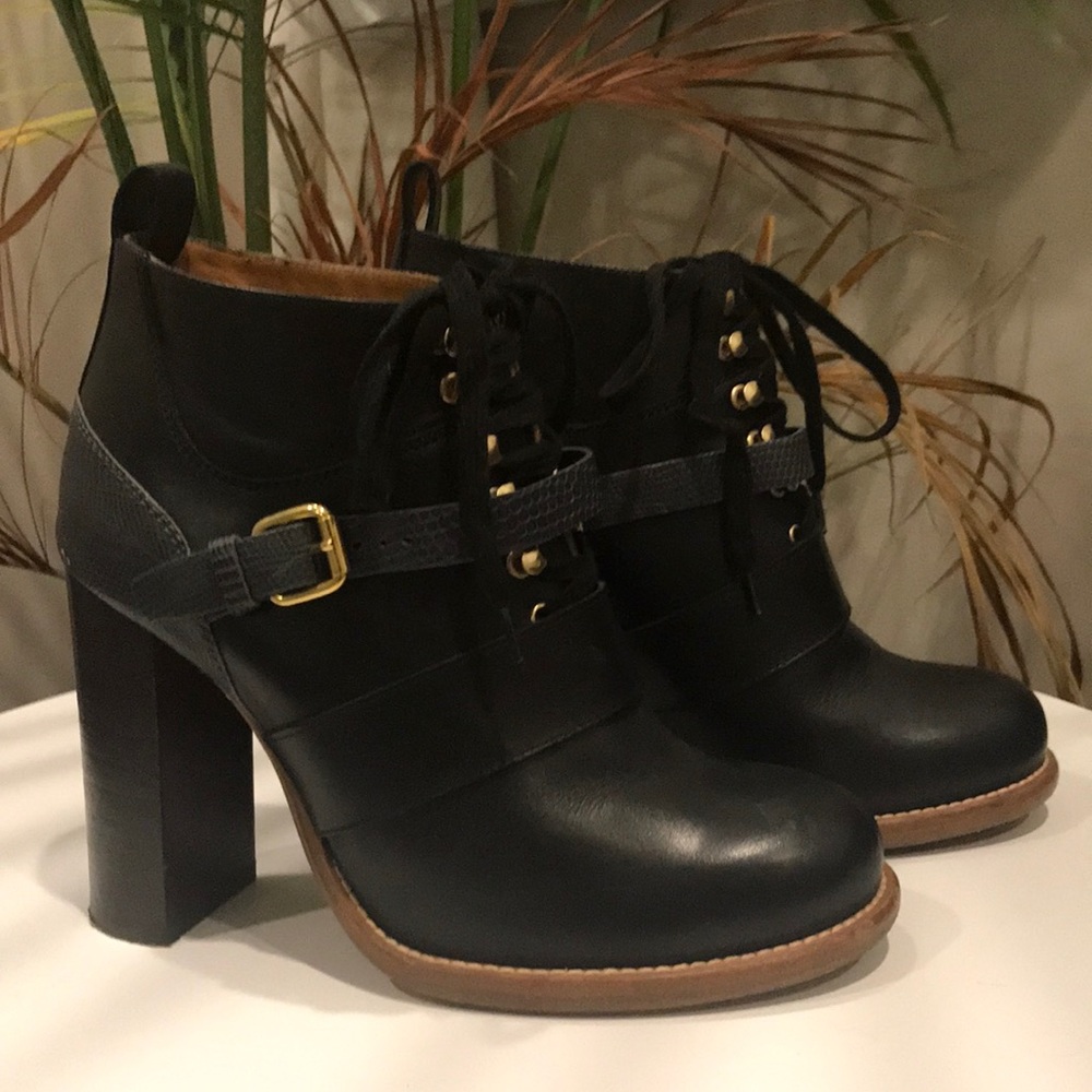 CHLOE Lace Up Heeled Boots - Picture 2 of 8